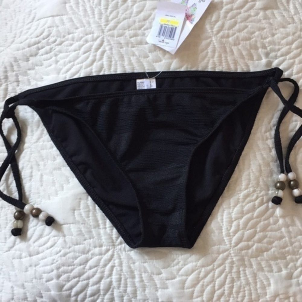 𝅺Ella Moss black The Sidepant bikini bottom